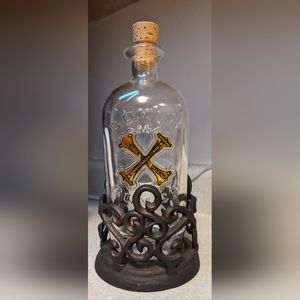 Vintage Cast Iron Candle/ Wine Bottle Holder